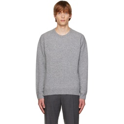 Gray Brushed Sweater 222221M201008