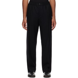 Black Pinched Seam Trousers 232221M191010