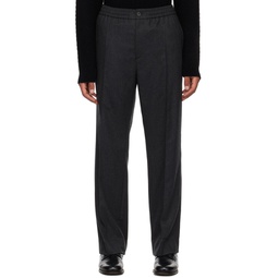 Gray Pinched Seam Trousers 232221M191009