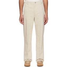 Off White Zip Tab Trousers 231221M191036