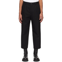 Black Cropped Trousers 231221M191002