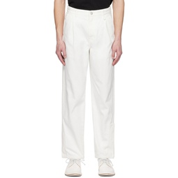 White Semi Wide Jeans 231221M186003