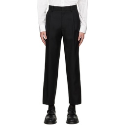 Black Vented Trousers 222221M191024