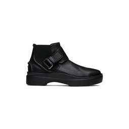 Black Leather Chelsea Boots 222221M223001