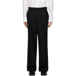 Black Pinched Seams Trousers 232221M191011