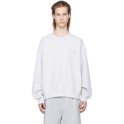 Gray Embroidered Sweatshirt 241221M204001