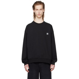Black Embroidered Sweatshirt 241221M204002