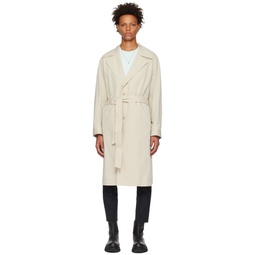 Beige Single Breasted Trench Coat 231221M176000