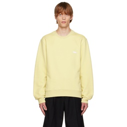 Yellow Embroidered Sweatshirt 222221M204012