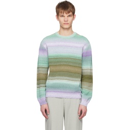Multicolor Striped Sweater 231221M201002