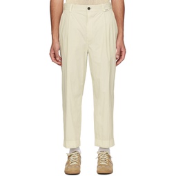 Beige Tapered Trousers 231221M191022