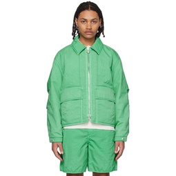 Green Garment Dyed Jacket 231221M180001