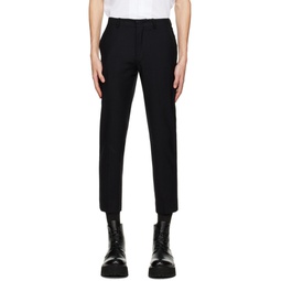 Black Basic Tapered Trousers 222221M191037