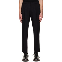 Black Tapered Trousers 222221M191039