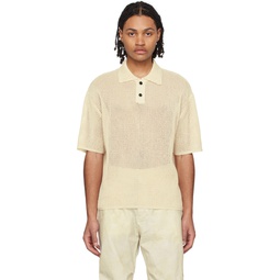 Beige Two Button Polo 231221M212006