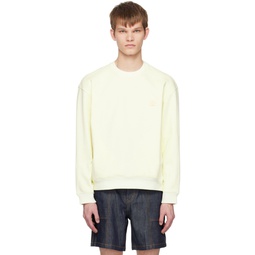 Yellow Embroidered Sweatshirt 231221M204002