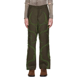 Green Overgrown Trousers 222787M191002