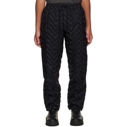 Black Quilted Trousers 222699M190004