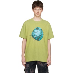 Green Printed T Shirt 231699M213013