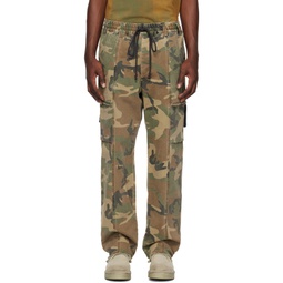 Khaki Camouflage Cargo Pants 231699M188003