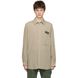 Taupe Patch Shirt 231699M192015