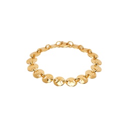 Gold Medium Circle Link Bracelet 231942M142004