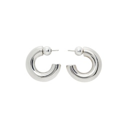 Silver Small Donut Hoop Earrings 221942F009031