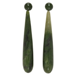 Green Jade Large Angelika Earrings 231942F022040