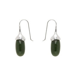 Silver   Green Dripping Stone Earrings 241942F009008