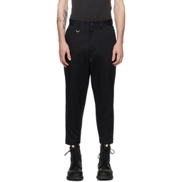 Black Wide Leg Trousers 241433M191001