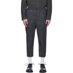 Gray Easy Trousers 231433M191004