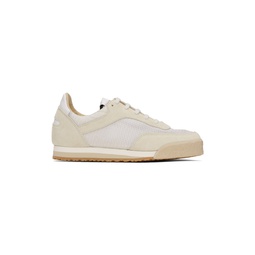 White   Beige Pitch Low Sneakers 241818F128004