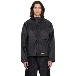 Black Water Repellent Jacket 241205M180002