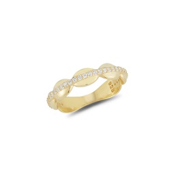 14K Goldplated Sterling Silver & Cubic Zirconia Band