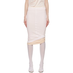 White   Pink Fiordi Reversible Midi Skirt 241301F092008