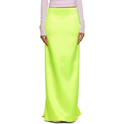 Yellow Bustle Maxi Skirt 231301F093003