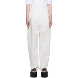 White Turbigo Trousers 231301F087011