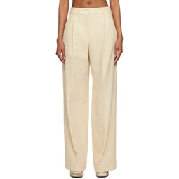 Off White Wide Leg Trousers 231301F087012