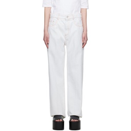 White Low Rise Jeans 231301F069005