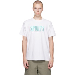 White Sports T Shirt 231446M213025