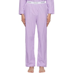 Purple Serif Sweatpants 231446M190021