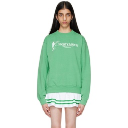 Green Cotton Sweatshirt 221446F096017