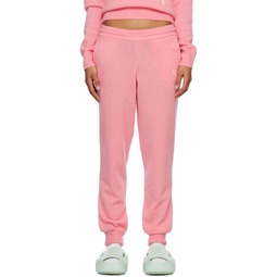 Pink Embroidered Sweatpants 231446F086005
