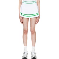 White Polyester Miniskirt 221446F090000