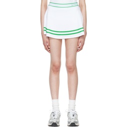 White Polyester Miniskirt 221446F090000