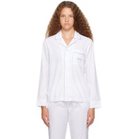White Serif Pyjama Shirt 231446F079000