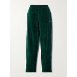 SPORTY & RICH Brandie embroidered cotton-velour track pants