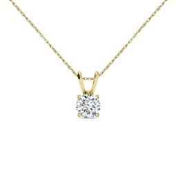 1/2 carat diamond necklace in 14 karat yellow gold g-h color, vs2 clarity