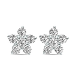 1/2 ctw star lab grown diamond earrings in 10k white gold f-g color, vs1- vs2 clarity