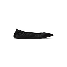 Black Pointed Toe Ballerina Flats 241193F118001